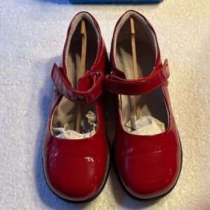 Jumping Jacks Shiny Red Mary Jane “Abby” Shoes